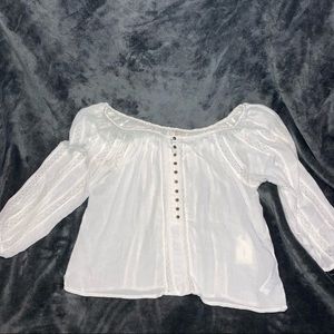 Off the shoulder white blouse